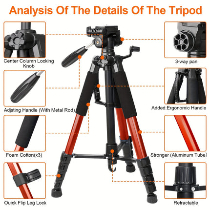 UEGOGO Heavy Duty Camera Tripod - 360° Rotation, Portable
