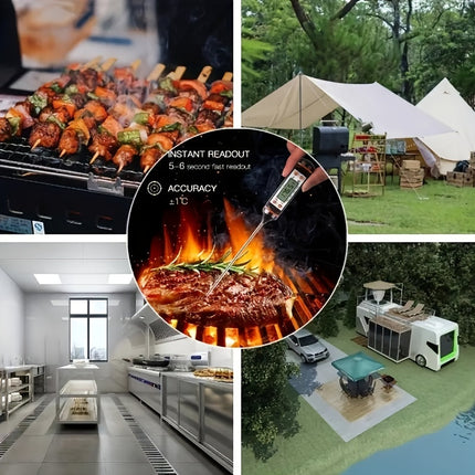 Instant Read Digital Thermometer - Perfect for BBQ & Baking