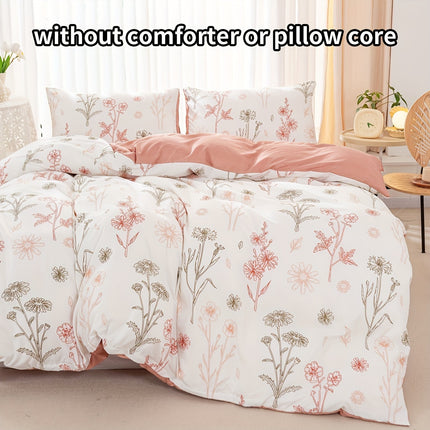3pcs Baili Sweet Wine Multi-color Print Down Quilt Cover Set