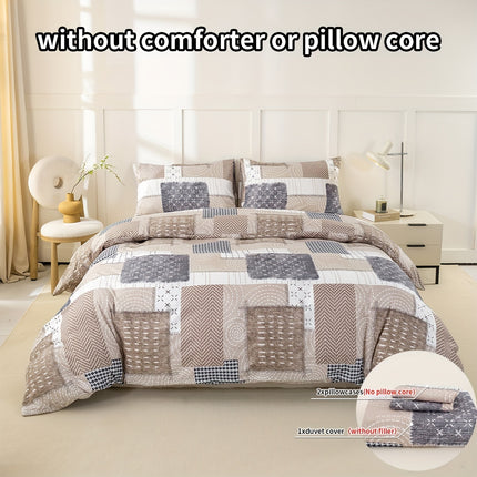 Chic Patchwork Duvet Cover Set - All-Season Comfort