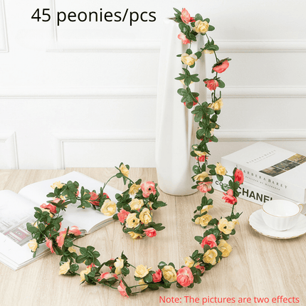 45 Peonies Artificial Flower Vine for Wedding & Home Decor