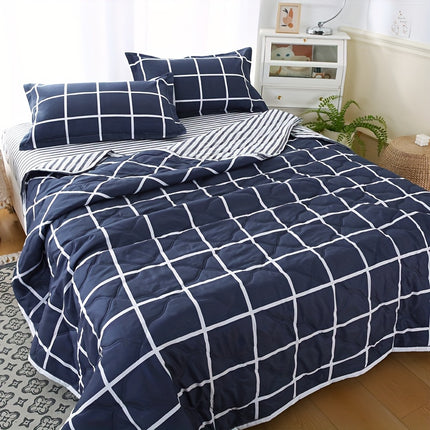 Preppy Plaid Summer Quilt - Lightweight & Breathable