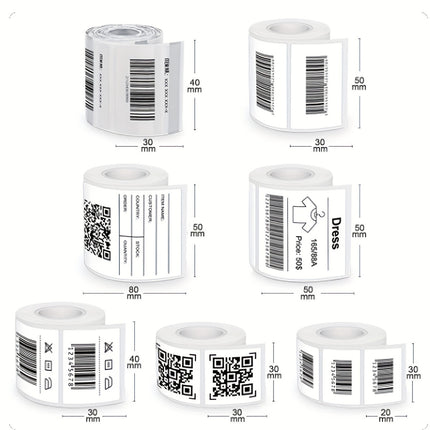 White Square Label Stickers Roll (300)