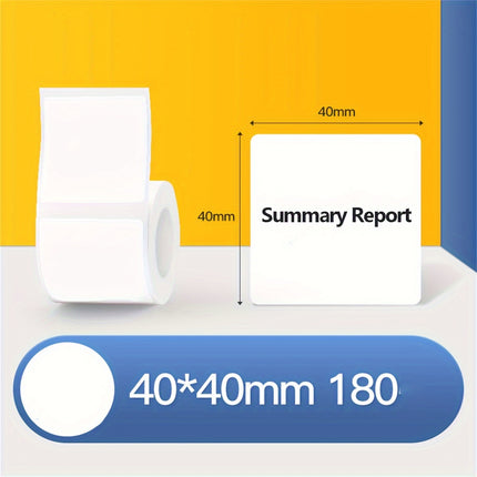 White Square Label Stickers Roll (300)