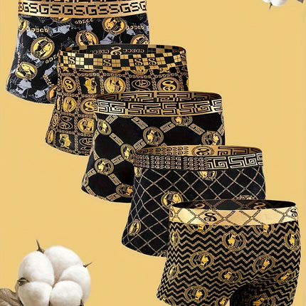 Black Golden Waistband Luxury Boxer Briefs