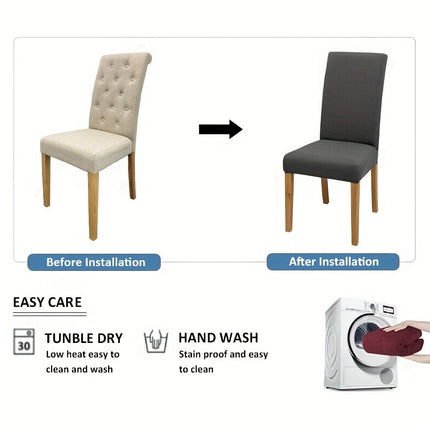 Stretchy Milk Fabric Chair Covers - Stylish & Durable