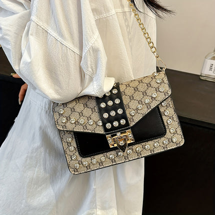 Elegant Plaid Crossbody Shoulder Bag