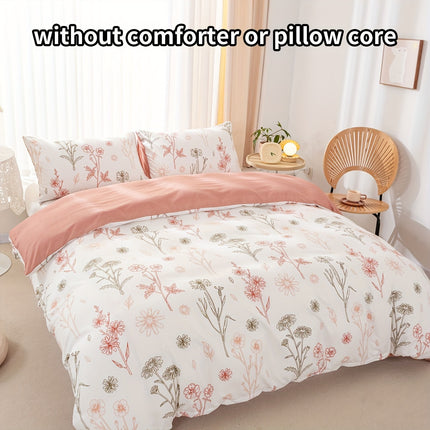 3pcs Baili Sweet Wine Multi-color Print Down Quilt Cover Set