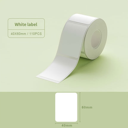 White Square Label Stickers Roll (300)