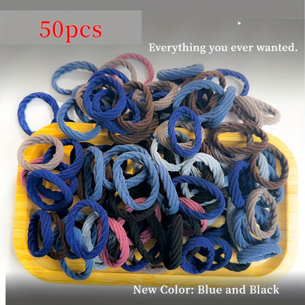 50pcs High-Elastic Sports Hair Ties