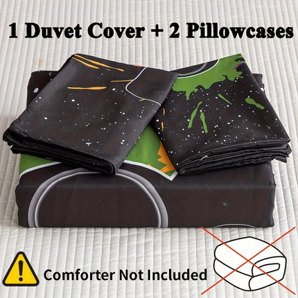 3pcs Gamer Duvet Cover Set - Gamepad Print Bedding