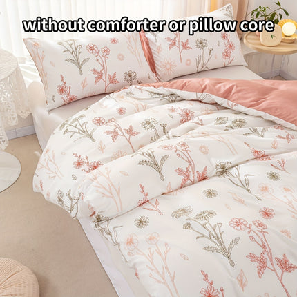 3pcs Baili Sweet Wine Multi-color Print Down Quilt Cover Set