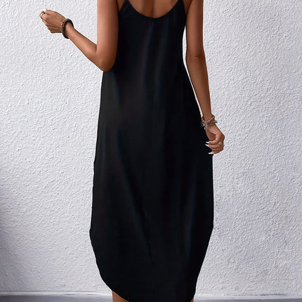 Two-Piece Solid Color Camisole Dress