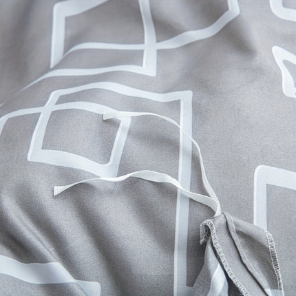 3pcs Ultra-Soft Gray Striped Duvet Cover Set