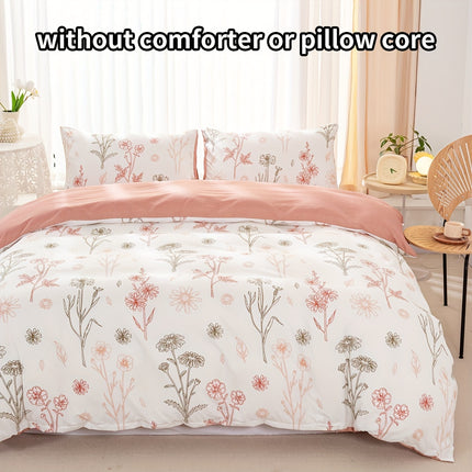 3pcs Baili Sweet Wine Multi-color Print Down Quilt Cover Set