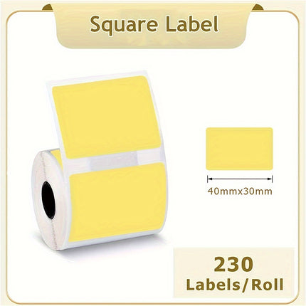 White Square Label Stickers Roll (300)