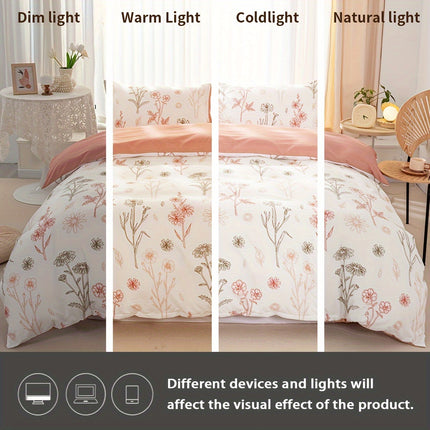3pcs Baili Sweet Wine Multi-color Print Down Quilt Cover Set