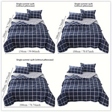 Preppy Plaid Summer Quilt - Lightweight & Breathable