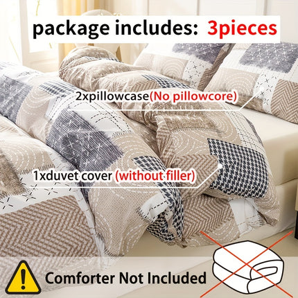 Chic Patchwork Duvet Cover Set - All-Season Comfort