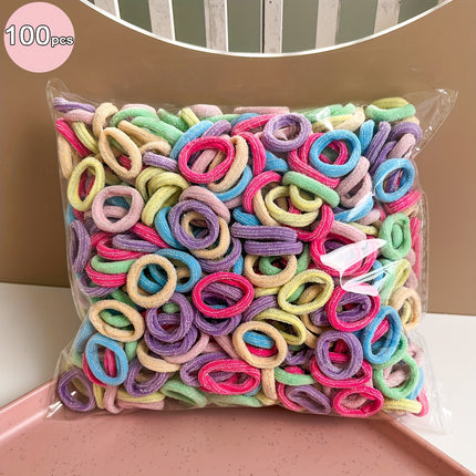 100pcs Vibrant Candy-Colored Hair Ties