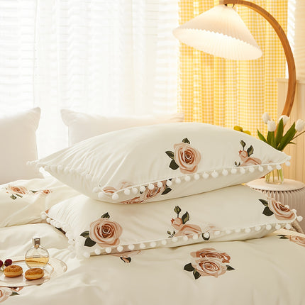 3pcs Floral Polyester Duvet Cover Set - Fresh & Pastoral Style