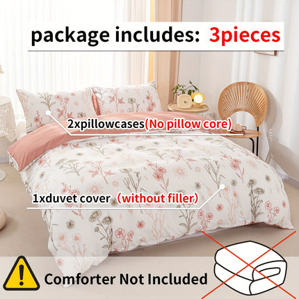 3pcs Baili Sweet Wine Multi-color Print Down Quilt Cover Set