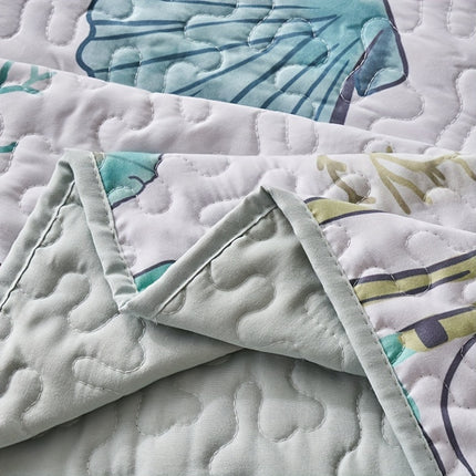 3-Piece Coastal Comforter Set - Starfish & Shell Design
