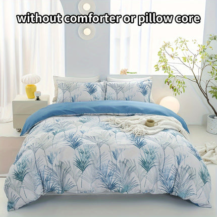 3pcs Smoke Green Printed Down Quilt Cover Set