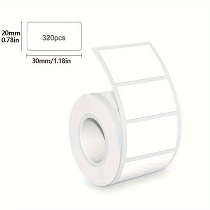 White Square Label Stickers Roll (300)