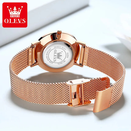 OLEVS Rose Gold Luxury Watch Set