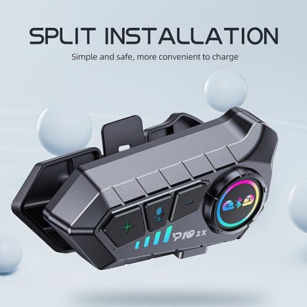 2-in-1 Motorcycle Intercom & Music Helmet Earphone