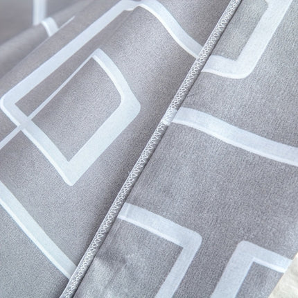 3pcs Ultra-Soft Gray Striped Duvet Cover Set