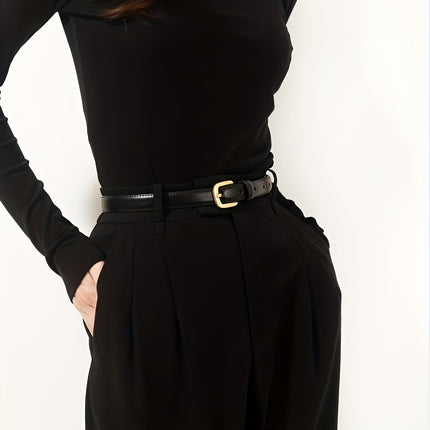 Simple Pin Buckle Skinny Belt