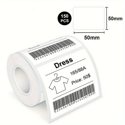 White Square Label Stickers Roll (300)