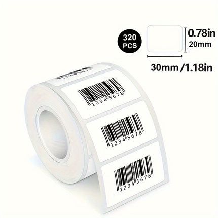 White Square Label Stickers Roll (300)