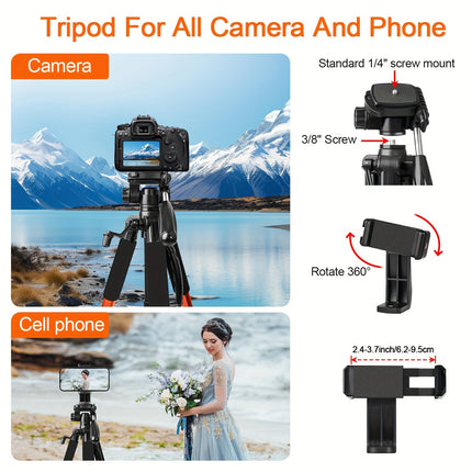 UEGOGO Heavy Duty Camera Tripod - 360° Rotation, Portable