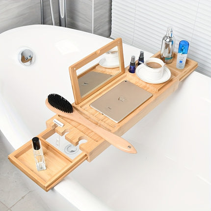 Adjustable Bamboo Bath Caddy