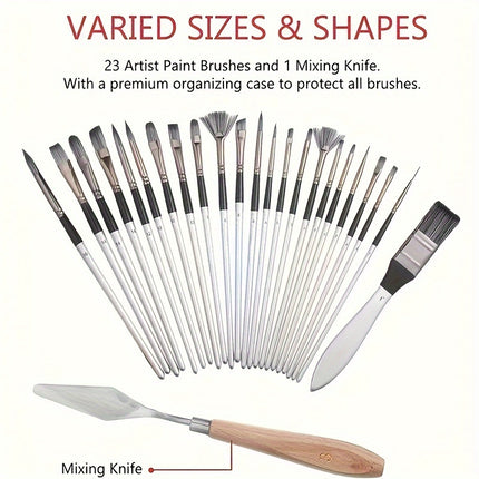 24pc Artist Paint Brush Set