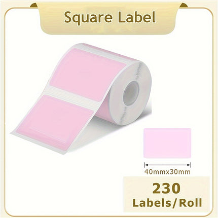 White Square Label Stickers Roll (300)