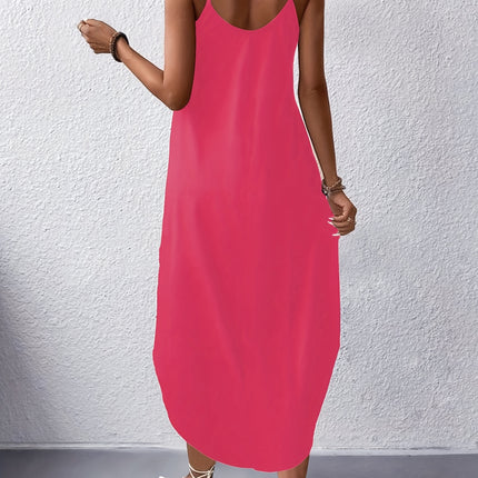 Two-Piece Solid Color Camisole Dress