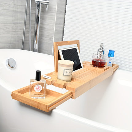 Adjustable Bamboo Bath Caddy