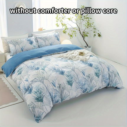 3pcs Smoke Green Printed Down Quilt Cover Set