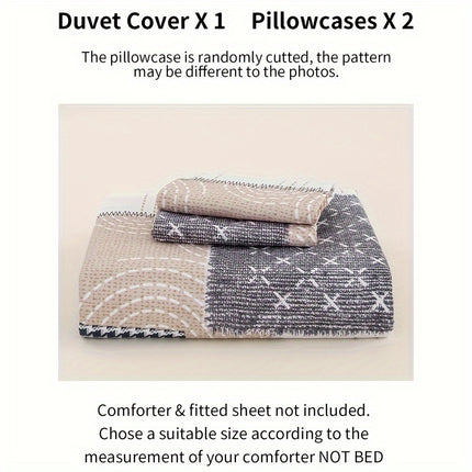 Chic Patchwork Duvet Cover Set - All-Season Comfort