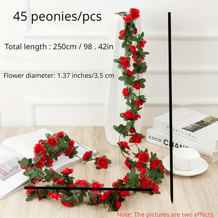 45 Peonies Artificial Flower Vine for Wedding & Home Decor
