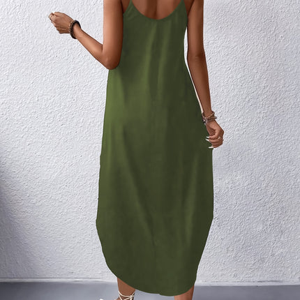 Two-Piece Solid Color Camisole Dress