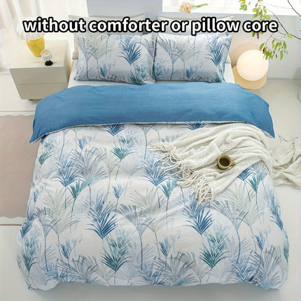 3pcs Smoke Green Printed Down Quilt Cover Set