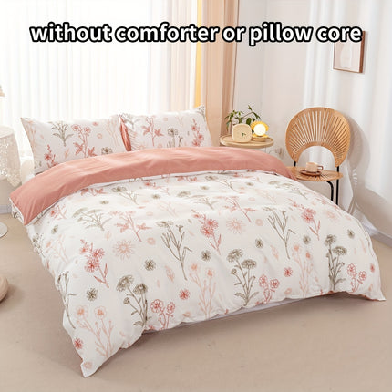 3pcs Baili Sweet Wine Multi-color Print Down Quilt Cover Set