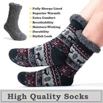 Men’s Sherpa-Lined Indoor Slippers