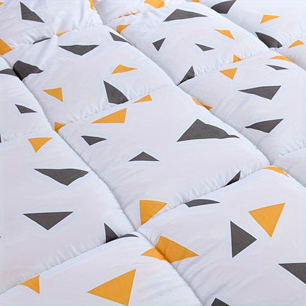 Traditional Reversible Geometric-Pattern Quilt – All-Season Comforter