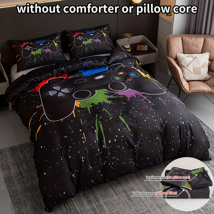 3pcs Gamer Duvet Cover Set - Gamepad Print Bedding